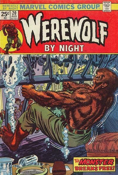 A Comic Book Cover For Werewolves By Night With An Image Of A Man On The Floor