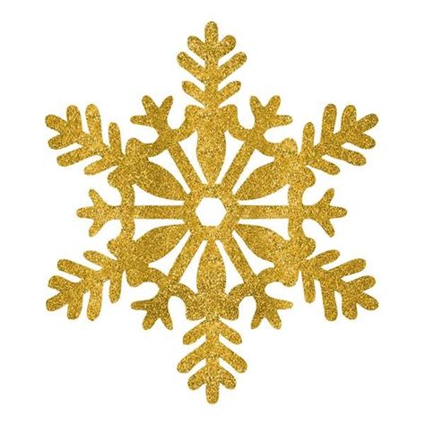 20 Large Gold Snowflake Decorations