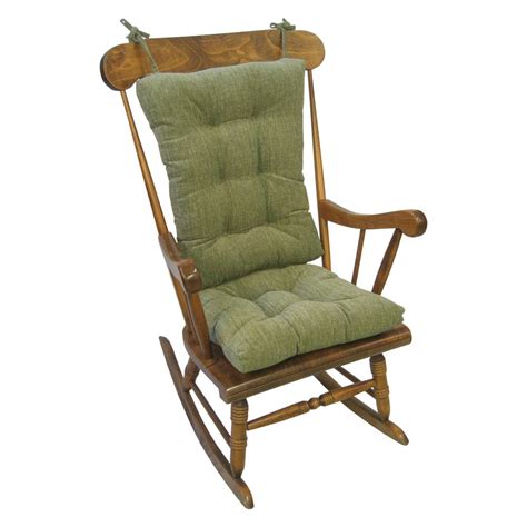 Klear Vu Gripper Polar Chenille Jumbo 2 Piece Rocking Chair Cushion Set