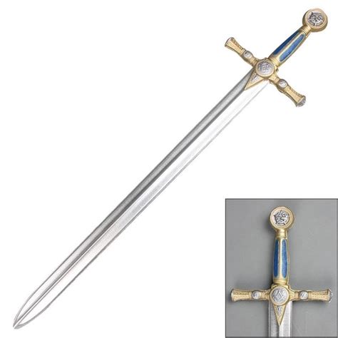 40 Masonic Foam Cosplay Sword With Metallic Chrome Blade