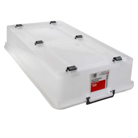 The weathertight seal on the storage bin lid protects contents. 10 x 45L HEAVY DUTY LARGE Under Bed Plastic Storage Boxes ...