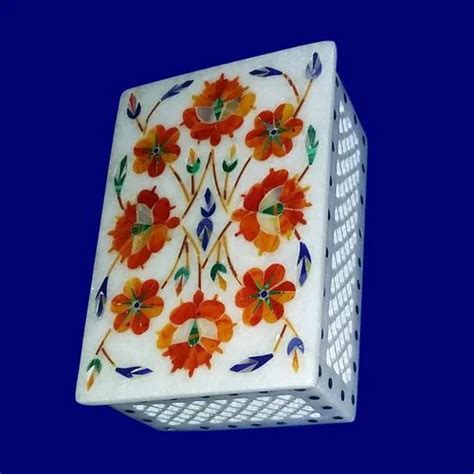 White Handcrafted Rectangular Marble Box Inlay Work At Rs 850piece In Agra