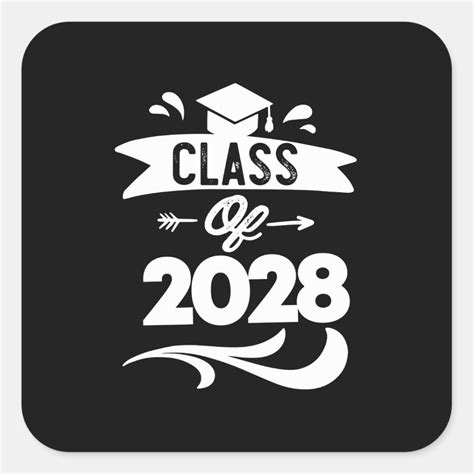 Class Of 2028 Tshirt Senior 2028 Graduation Classic Round Sticker