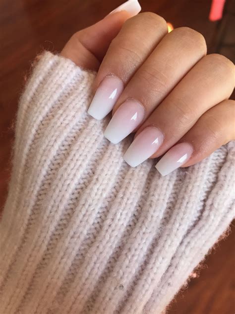 61 Short Coffin French Ombre Nails Peaceloveserena