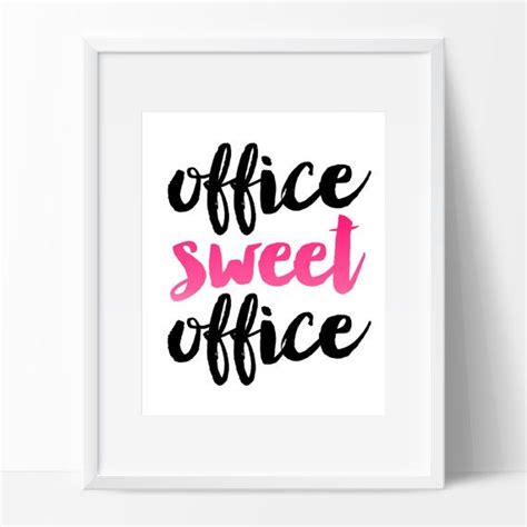 Office Sweet Office Sign Instant Download Calligraphy Print Diy Pdf