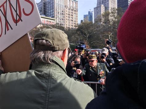 Protests Collide As Trump Opens Nycs Veterans Day Parade New York
