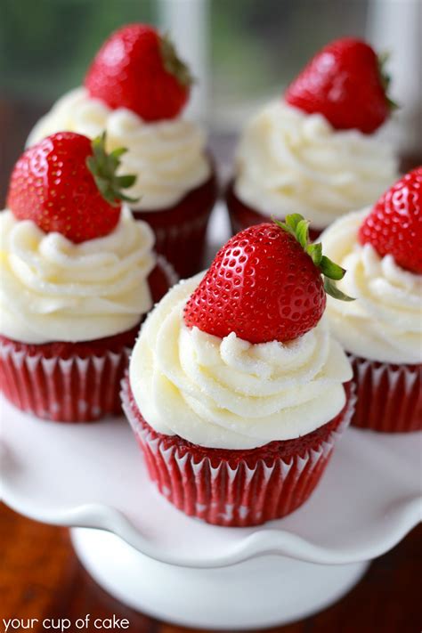 strawberry red velvet cupcakes your cup of cake