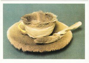 Object Fur Covered Cup And Saucer By Meret Oppenheim Surrealist Art Postcard Topics Fine