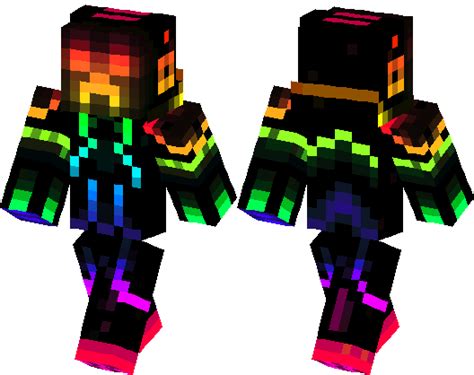 Rainbow Creeper Minecraft Skin Minecraft Hub