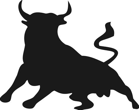 Svg Black And White Stock Bull Silhouette At Getdrawings Toro De
