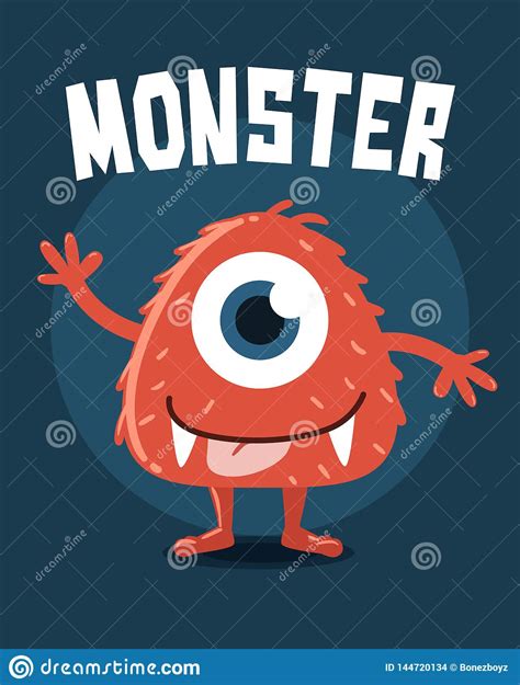 Free center partout en france. Cute Red One Eyed Monster stock vector. Illustration of ...