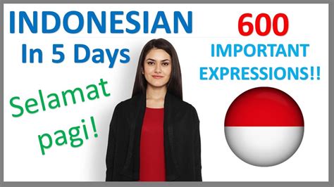 Learn Indonesian In 5 Days Conversation For Beginners Youtube