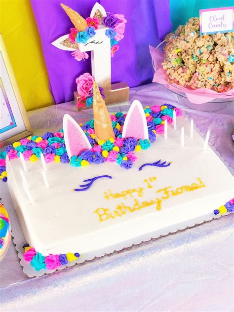 How To Make A Unicorn Birthday Sheet Cake Unicorn Sheet Cake