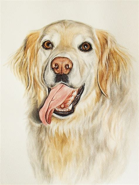 Watercolor Original Dog Portrait Custom Dog Painting From Photo