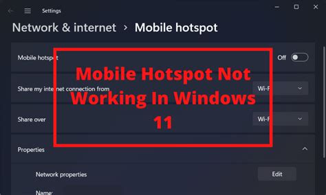 How To Fix Mobile Hotspot Not Working In Windows 11 Tech Reloaded