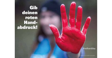 Postkarten Zur Aktion Red Hand Day