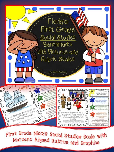 First Grade Social Studies Goals With Graphics And 2 Sets Of Rubrics