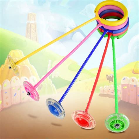 Children Flashing Jumping Rope Ball Colorful Ankle Skip Sports Swing