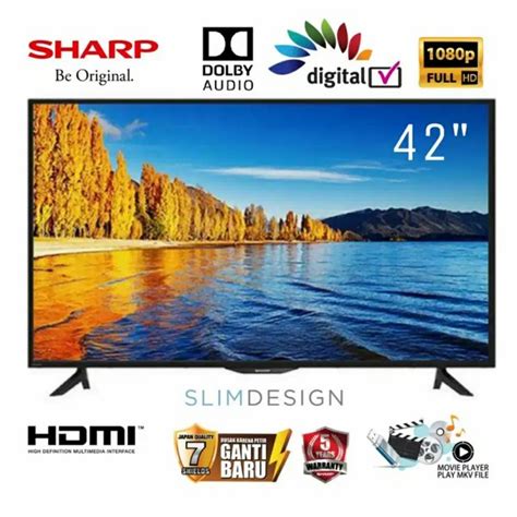 Jual SHARP 2T C42BD1i LED DIGITAL TV 42 INCH FULL HD DVBT2 2TC42BD1i