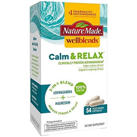 Nature Made Wellblends Calm And Relax Ashwagandha 125 Mg Magnesium 300