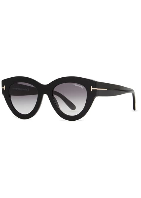 tom ford eyewear slater black cat eye sunglasses harvey nichols