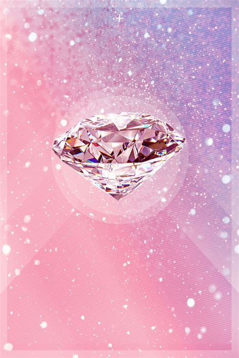 Pink Diamonds Shiny Geometric Romantic Dreamy Background Material