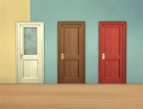 Two Panel Doors By Plasticbox At Mod The Sims Sims 4 Updates