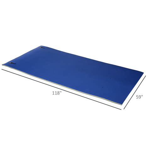 Homcom Roll Up Pool Float Pad For Lakes Oceans And Pools Water Mat For Playing Relaxing