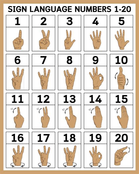 Asl Sign Language Numbers 1 20 Asl Sign Language Asl Sign Language