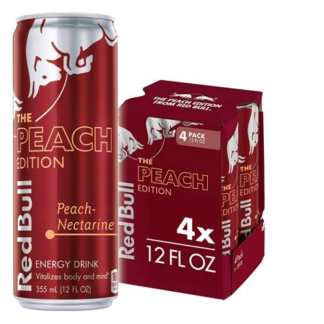 Red Bull Energy Drink The Peach Edition Peach Nectarine 12 Fl Oz 4