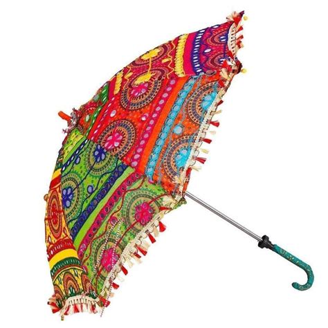 Patio Umbrellas Beautiful Handcrafted Multicoloured Indian Etsy