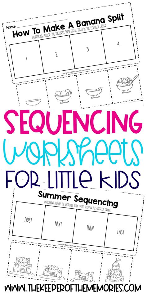 Sequencing Worksheets The Keeper Of The Memories