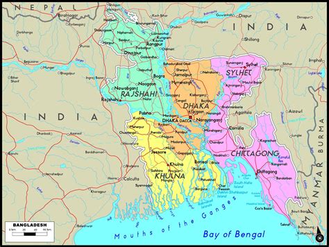 Map Of Bangladesh Physical Map Of Bangladesh Whatsans