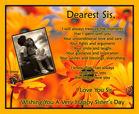 Sisters the ones you can get mad at only for a short period because you have important stuff to tell 83. For My Sister With Love. Free Sister's Day eCards ...