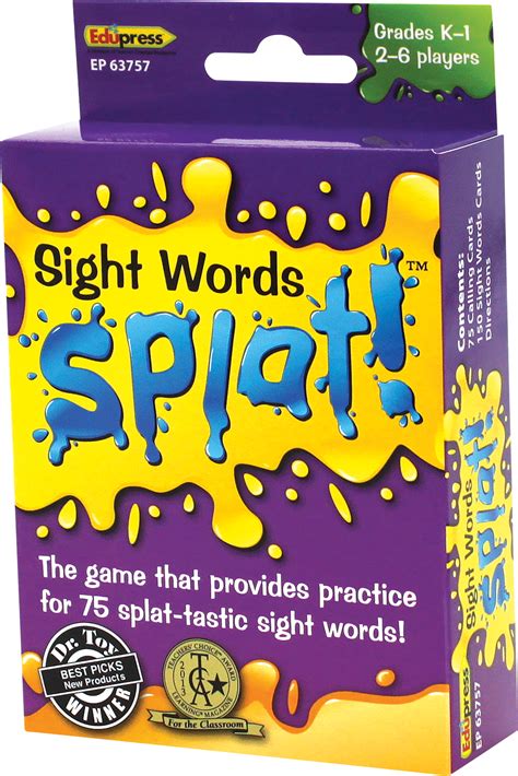 1st grade learning games and activities. Sight Words Splat Game Grades K-1 - TCR63757 | Teacher ...