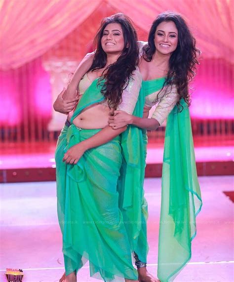 Dinakshie Hot Dance Performance In Green Saree