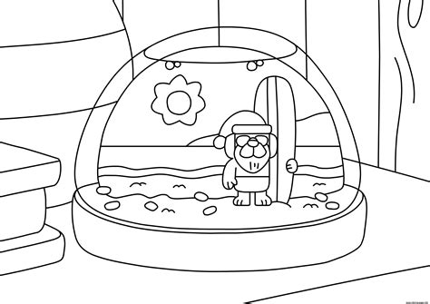 Bluey Beach Coloring Pages Clowncoloringpages