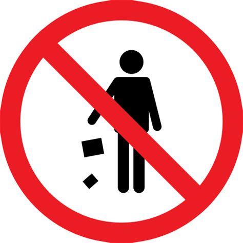 Dilarang Membuang Sampah Sembarangan Sign Dan Symbol Icons