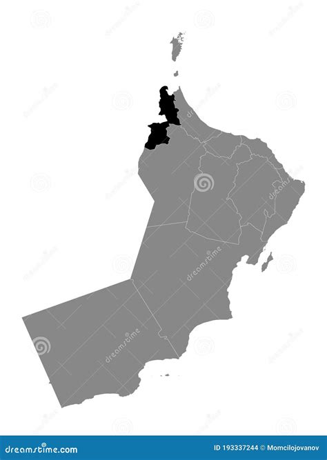 Location Map Of Al Buraimi Governorate Stock Vector Illustration Of