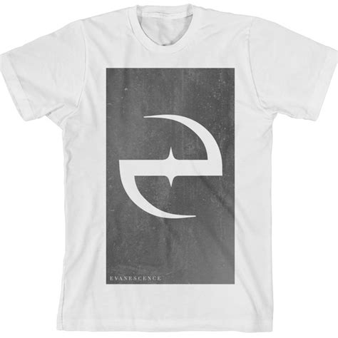 Evanescence Faded E Box Slim Fit T Shirt White Merch2rock Alternative Clothing