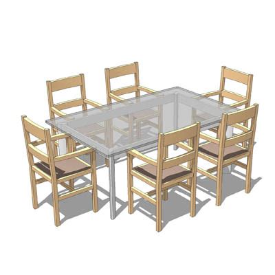 This table has stainless steel frame and board laminate wood finish, similar to the coffee table i posted above. Table and Chairs 3D Model - FormFonts 3D Models & Textures
