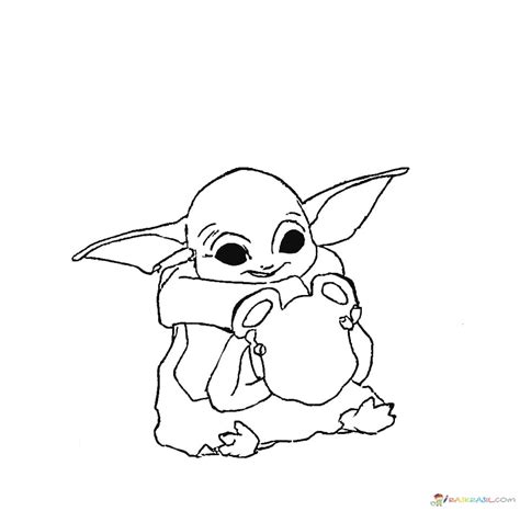 Download and print these yoda printable coloring pages for free. Coloring pages Baby Yoda. The Mandalorian and Baby Yoda Free