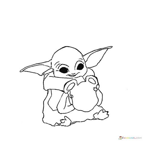 Download Baby Yoda Coloring Page Cute - colouring mermaid