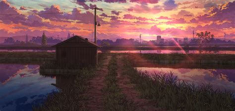 1890x900 Anime Sunset Hd Cool Art 1890x900 Resolution Wallpaper Hd