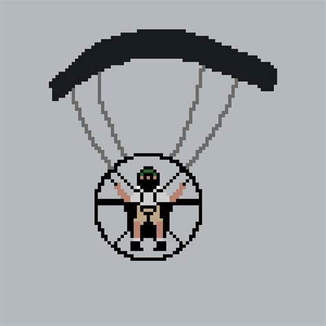 Landing With Parachute Pixel Art By Xwowo999 On Deviantart
