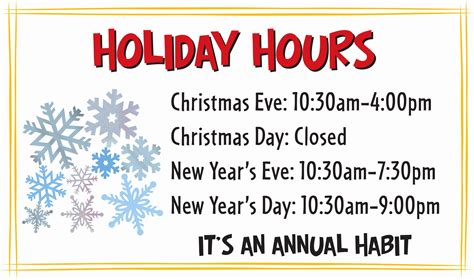 Business Hours Sign Template Free Fresh Habit Holiday Hours Business