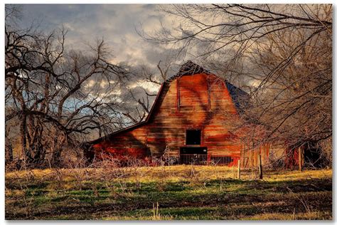 Rustic Red Barn Photography Print Not Framed Picture Of