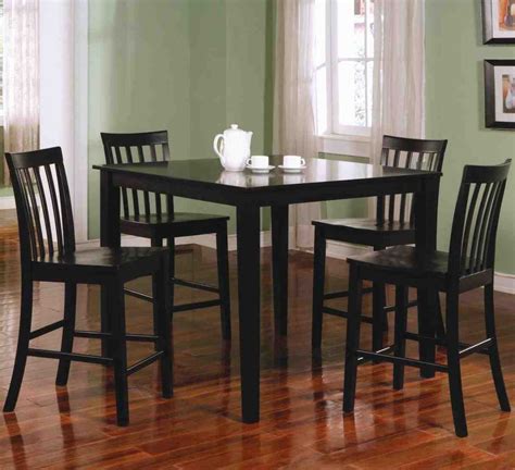 Black Counter Height Dining Table And Chairs Home Furniture Design