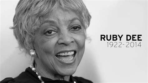 Screen Legend And Activist Ruby Dee Is Dead At 91