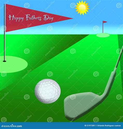 Golf On Fathers Day Stock Illustration Illustration Of Spring 5197289